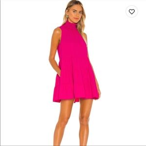 Amanda Uprichard Revolve Nadia Pink Babydoll Dress